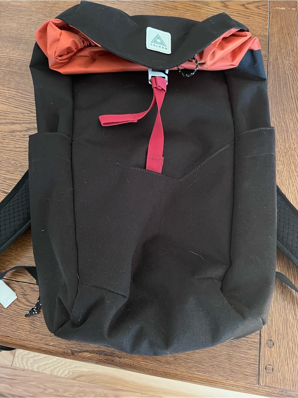 Salkan Men's Black Roll-Top Backpack
